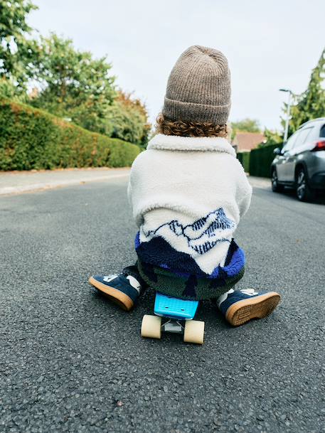 Sherpavest voor jongens met rits ecru - vertbaudet enfant 
