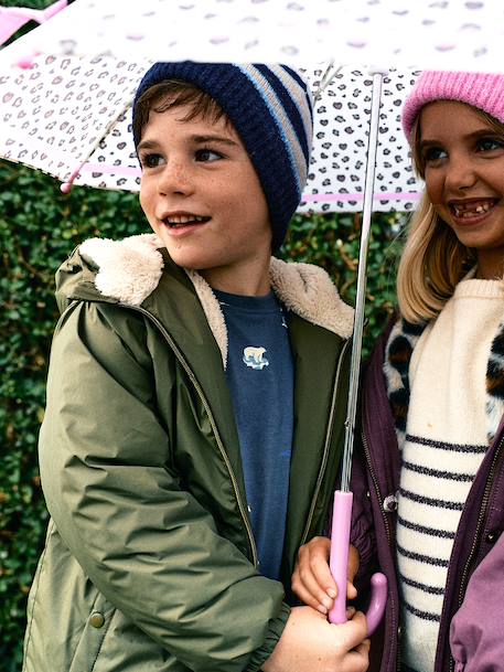 Lange windbreaker jongen olijf - vertbaudet enfant 