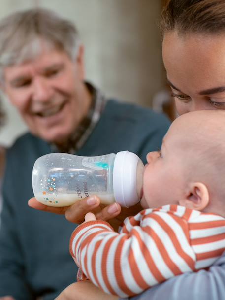 Biberon 260 ml Philips AVENT Natural Response AirFree bleu+transparent - vertbaudet enfant 