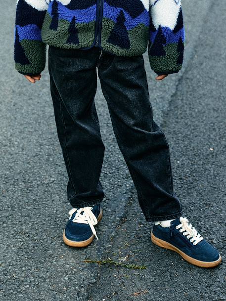 Loose jeans voor jongens double stone+zwart - vertbaudet enfant 