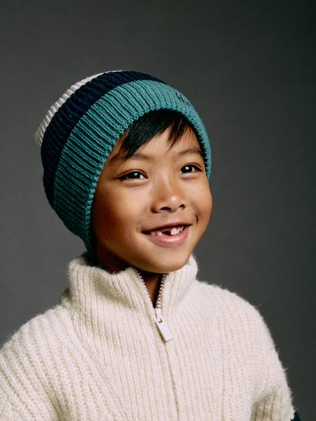 Ensemble garçon bonnet, snood et moufles vert - vertbaudet enfant 