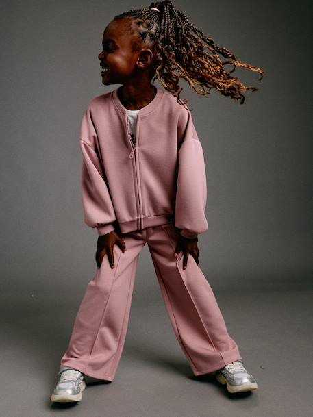 Pantalon jogging large fille vieux rose - vertbaudet enfant 