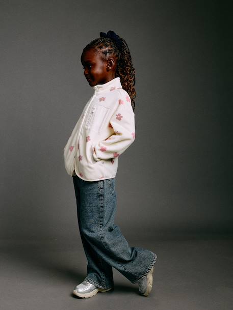 Jean large fille bleu moyen - vertbaudet enfant 