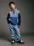 Sweat polaire garçon manches longues bleu+vert - vertbaudet enfant 