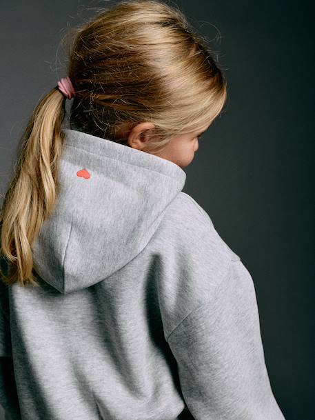 Meisjesjoggingset met ritsvest gemêleerd grijs - vertbaudet enfant 