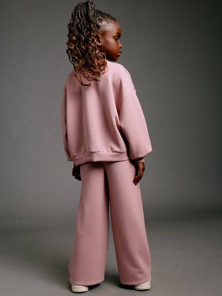 Sweat zippé fille vieux rose - vertbaudet enfant 