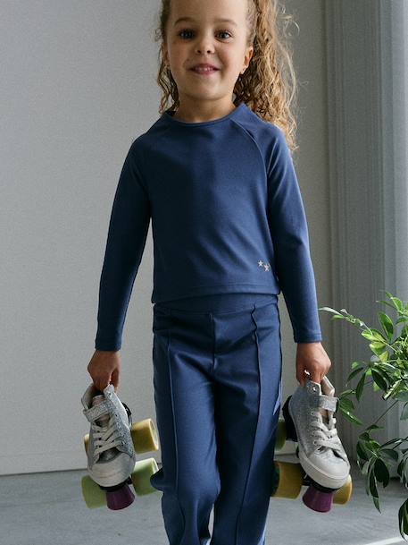 Technisch shirt met lange mouwen middenblauw - vertbaudet enfant 