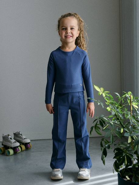 Technisch shirt met lange mouwen middenblauw - vertbaudet enfant 