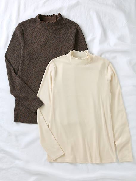 Set van 2 zwangerschapsshirts ecru - vertbaudet enfant 