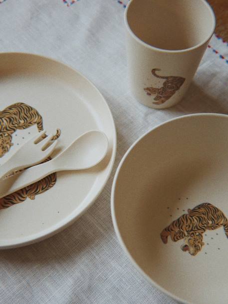 Coffret repas beige+rose - vertbaudet enfant 