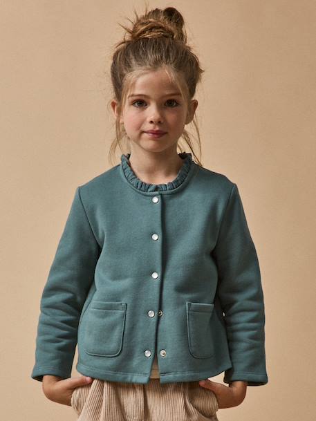 Cardigan molleton vert foncé - vertbaudet enfant 