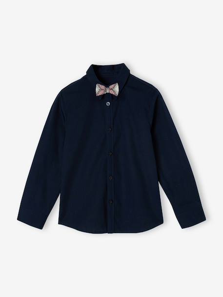 Chemise manches longues garçon marine - vertbaudet enfant 