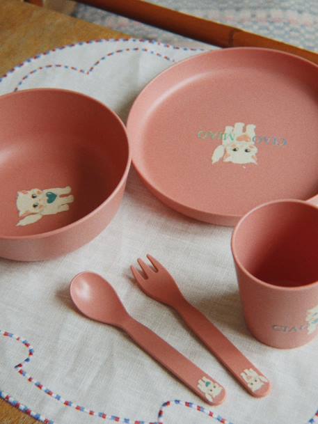 KONGES eetset beige+rozen - vertbaudet enfant 