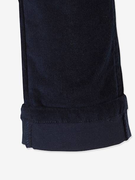 De slim fluwelen jongensbroek bordeauxrood+CAMEL+inkt - vertbaudet enfant 