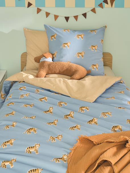 Kinderdekbedovertrekset ODYSSEE middenblauw - vertbaudet enfant 