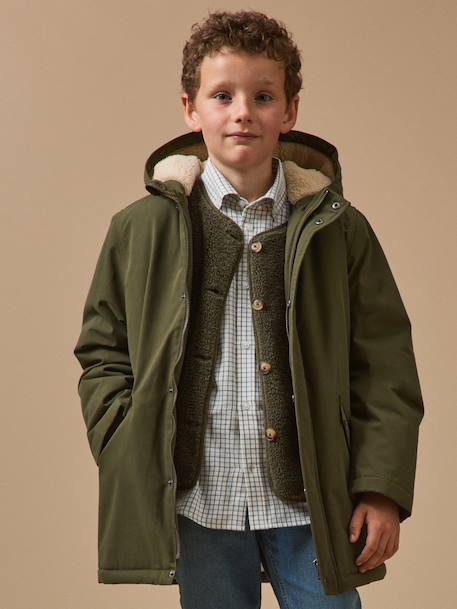 Sherpaparka CYRILLUS kaki - vertbaudet enfant 