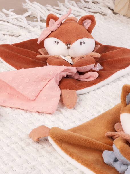 Doudou attache-sucette Timo renard marron - vertbaudet enfant 