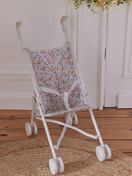Buggy voor pop geel+groen+rozen - vertbaudet enfant 
