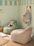 Kinderpoef van ribfluweel beige+groen+rozen - vertbaudet enfant 