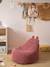 Kinderpoef van ribfluweel beige+groen+rozen - vertbaudet enfant 