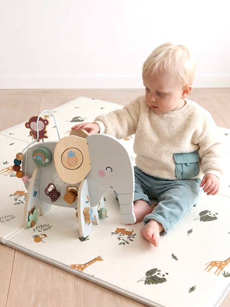 Houten FSCÂ® activiteiten olifant grijs - vertbaudet enfant 