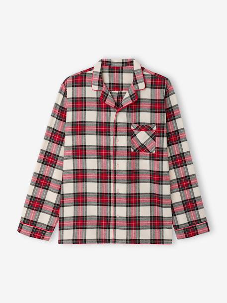Herenpyjama van flanel rood - vertbaudet enfant 