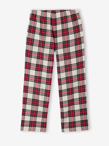 Damespyjama van flanel Family Capsule rood - vertbaudet enfant 