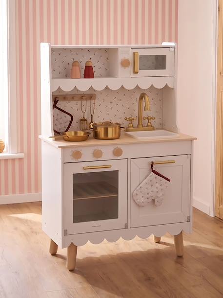 Cuisine feston avec accessoires en bois FSC® blanc - vertbaudet enfant 