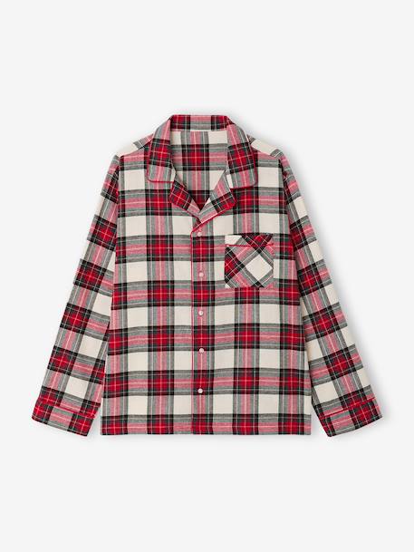 Damespyjama van flanel Family Capsule rood - vertbaudet enfant 