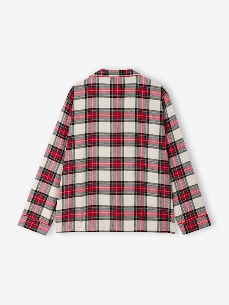 Damespyjama van flanel Family Capsule rood - vertbaudet enfant 