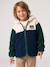 Gilet zippé à capuche garçon bleu moyen+vert sapin - vertbaudet enfant 