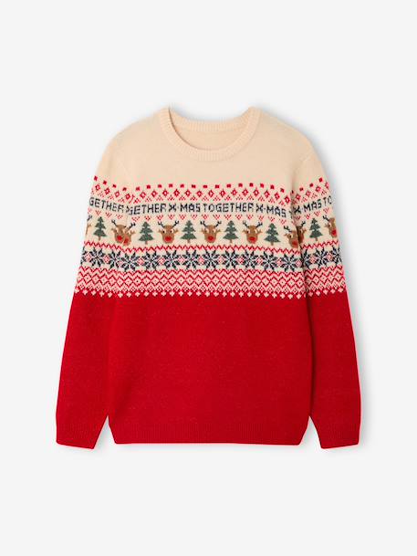 Pull de Noël femme Capsule Famille rouge - vertbaudet enfant 