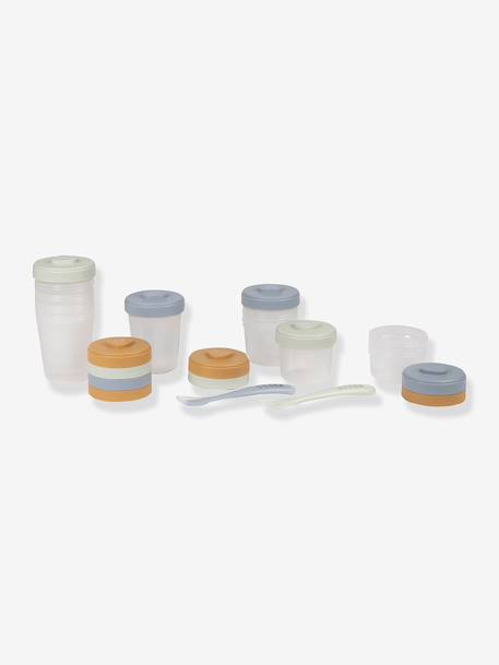Set eerste maaltijd BEABA Geassorteerde blauwe tinten (S+Geassorteerde roze tinten (Euc+grijsblauw - vertbaudet enfant 