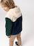 Gilet zippé à capuche garçon bleu moyen+vert sapin - vertbaudet enfant 