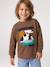T-shirt manches longues garçon marine+noisette - vertbaudet enfant 
