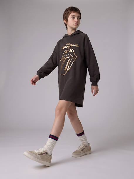 Robe sweat à capuche Rolling Stones anthracite - vertbaudet enfant 