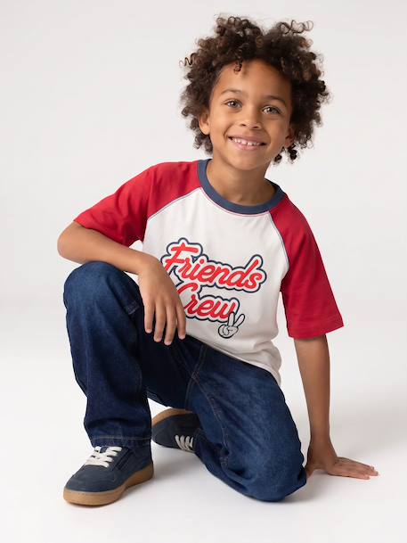 T-shirt manches courtes raglan garçon rouge - vertbaudet enfant 
