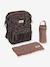 Sac à dos à langer Wellington beige chiné+Bleu marine+marron+marron imprimé - vertbaudet enfant 