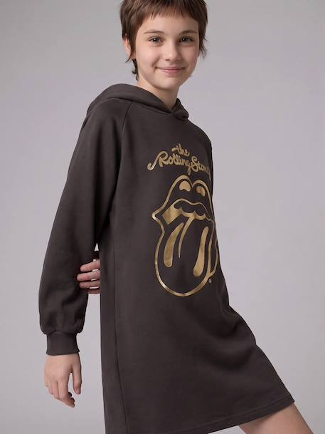 Sweatjurk met capuchon ROLLING STONES antraciet - vertbaudet enfant 
