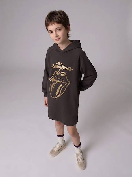 Sweatjurk met capuchon ROLLING STONES antraciet - vertbaudet enfant 