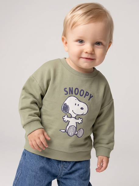 SNOOPY sweater babyjongen kaki - vertbaudet enfant 