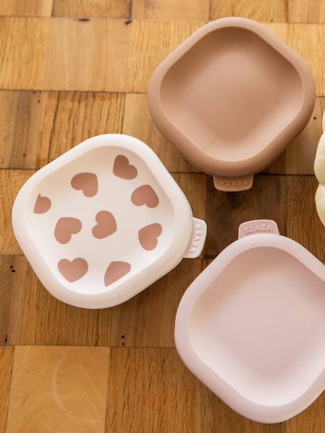 Lot 3 boîtes repas inox multi-usage bleu+rose - vertbaudet enfant 