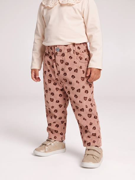 Babybroek van ribfluweel rouge - vertbaudet enfant 