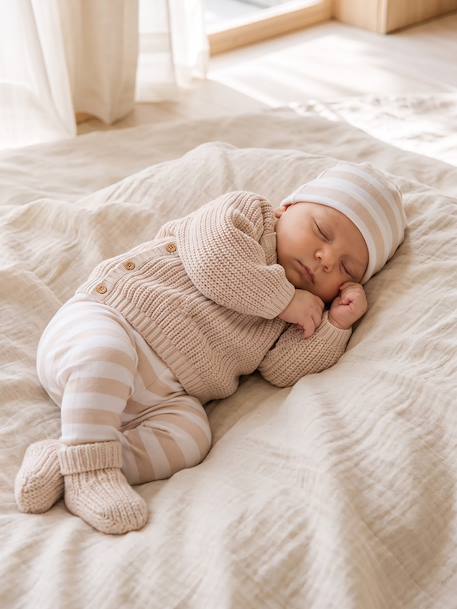4-delige babyset jongen gemêleerd beige - vertbaudet enfant 