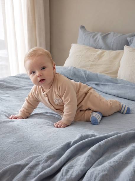 Combinaison bébé manches longues beige - vertbaudet enfant 