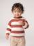 Gestreepte babytrui met lange mouwen marineblauw+terracotta - vertbaudet enfant 