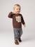 Sweater babyjongen met lange mouwen bruin - vertbaudet enfant 