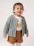 Babyvestje van grof gebreid breisel gemêleerd beige+saliegroen - vertbaudet enfant 