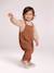Set fluwelen blouse en overall voor meisjesbaby hazelnoot+hemelsblauw - vertbaudet enfant 