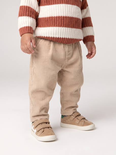 Babyjongensbroek van ribfluweel beige - vertbaudet enfant 